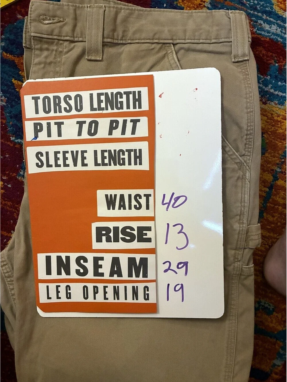 2010s Carhartt Carpenter Pants Faded Distressed Workwear